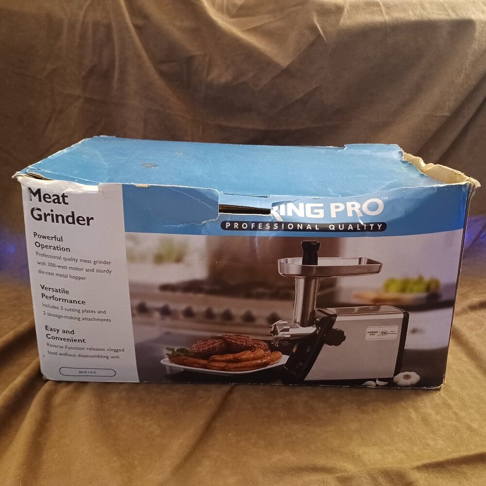 Waring Pro Professional Die-Cast Metal Housing Meat Grinder